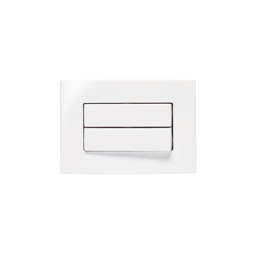 Placa Para Móveis 65x45 Com Interruptor Duplo Paralelo Margirius Sleek 10a Branca - 1