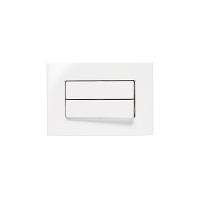 Placa Para Móveis 65x45 Com Interruptor Duplo Paralelo Margirius Sleek 10a Branca - 1