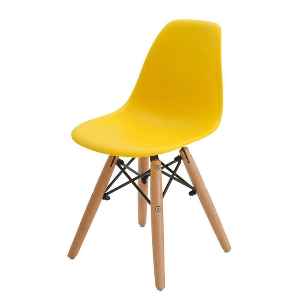 Kit 6 Cadeiras Eiffel Dkr Infantil Rivatti Pp Amarelo - 2