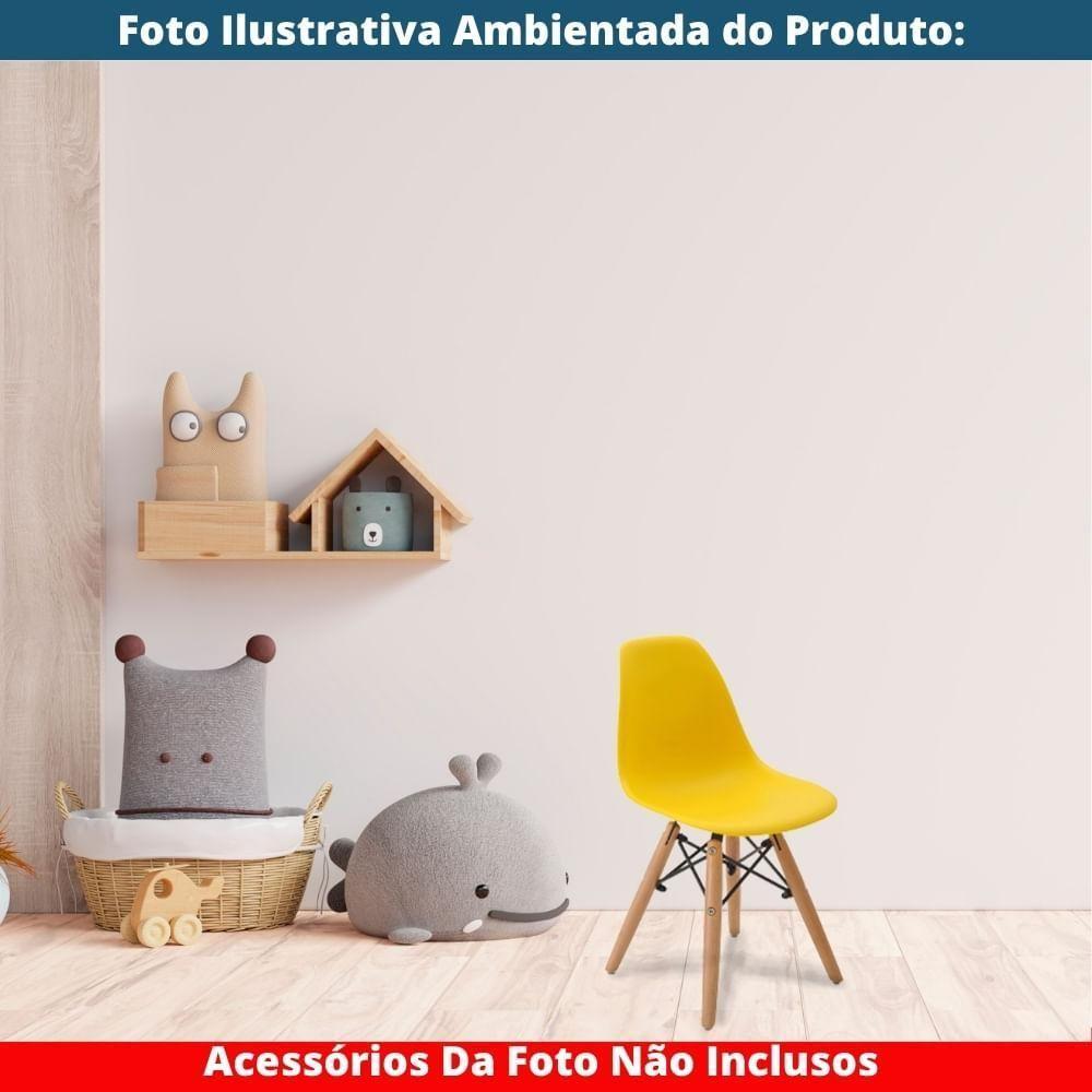 Kit 6 Cadeiras Eiffel Dkr Infantil Rivatti Pp Amarelo - 6