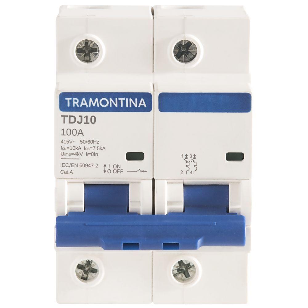 Minidisjuntor Tdj10ka 2 P 100 A Curva C Tramontina - 2