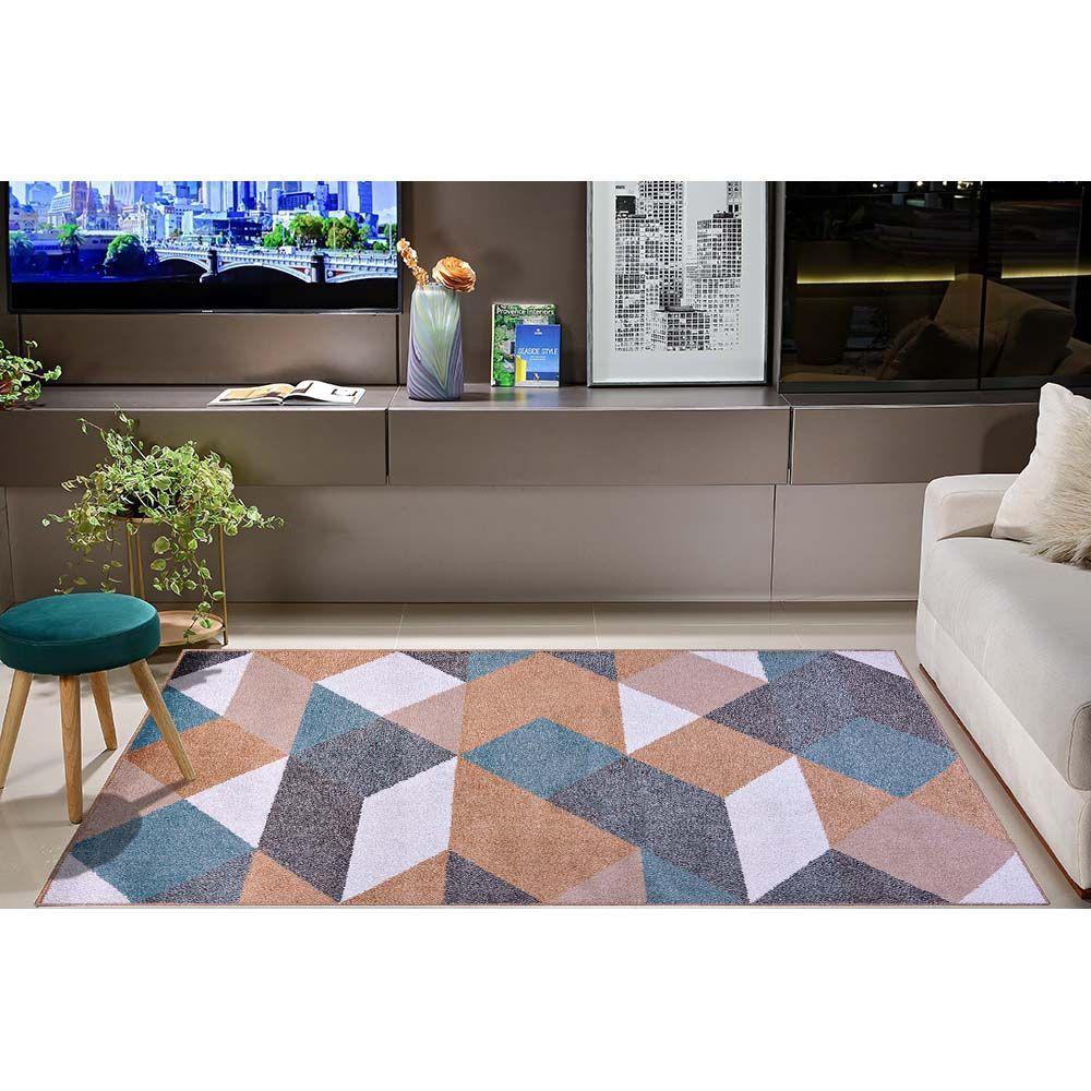 Passadeira Classic Maiorca 25 Caramelo-azul 0,66x1,20m - 2