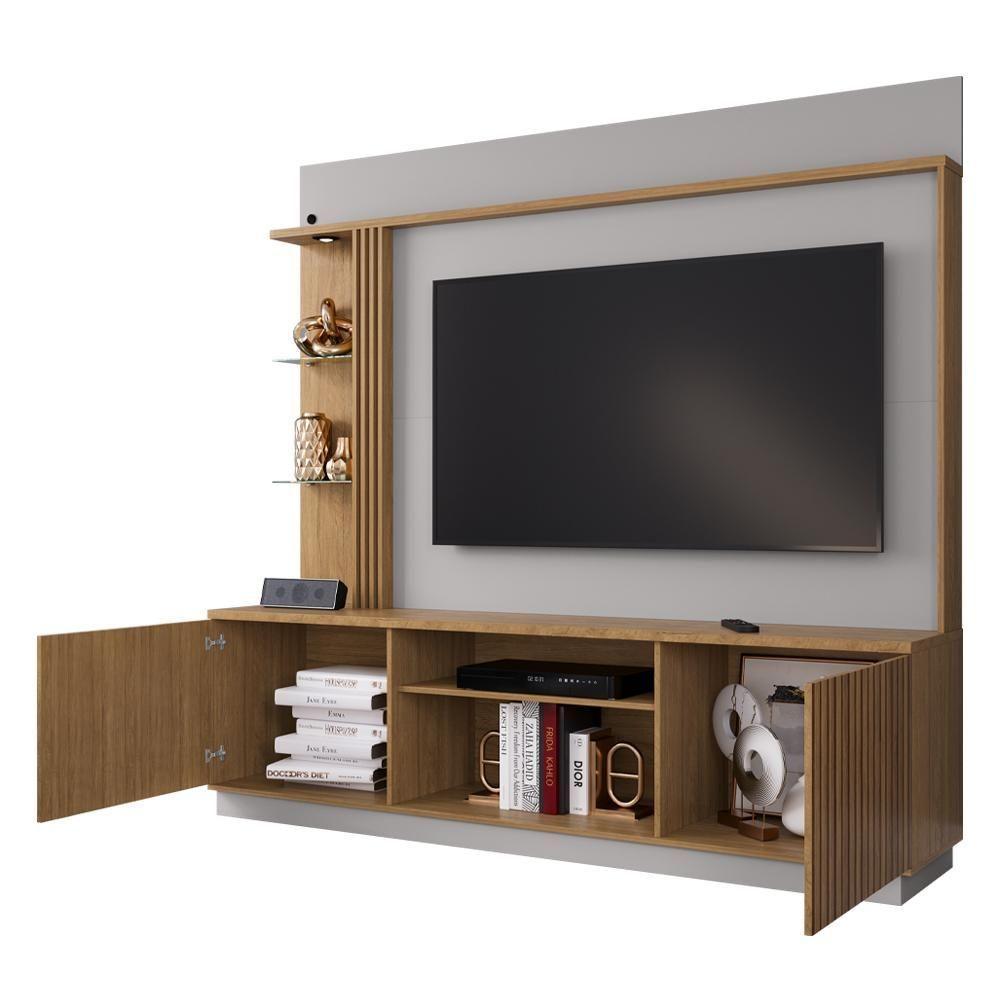 Estante Home Tv 65 Pol 201 Cm Atlanta Cinamomo Off White Bechara - 5