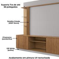Estante Home Tv 65 Pol 201 Cm Atlanta Cinamomo Off White Bechara - 6