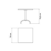 Mesa Geo Tramontina Gama Quadrada Summa Grafite Perna Em Aço - 6