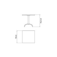 Mesa Geo Tramontina Gama Quadrada Summa Grafite Perna Em Aço - 7