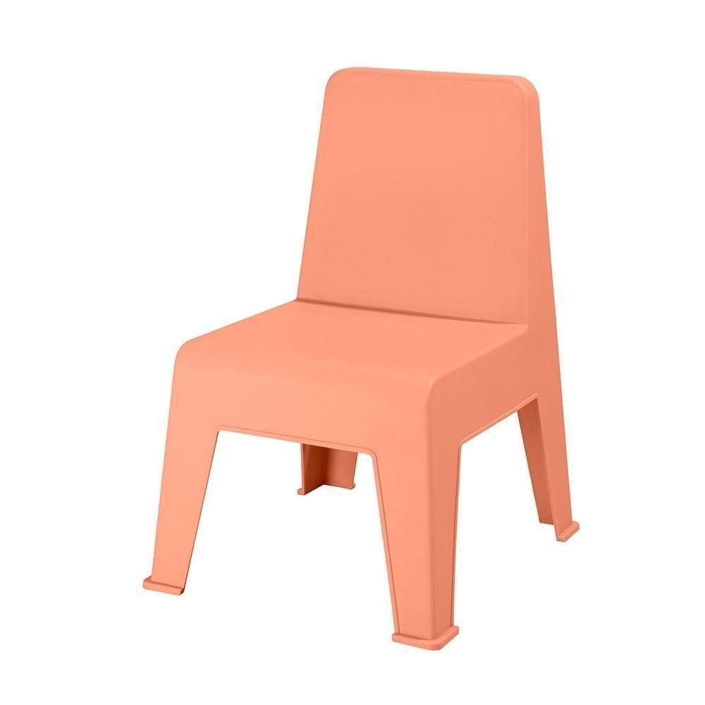 Kit 4 Cadeiras Empilhável Infantil Origami Rivatti 38,5 Cm (larg) Estrutura Polipropileno Pp Pêssego - 2