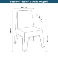 Kit 4 Cadeiras Empilhável Infantil Origami Rivatti 38,5 Cm (larg) Estrutura Polipropileno Pp Pêssego - 3