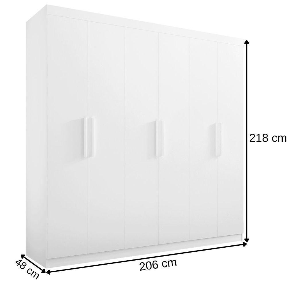 Guarda Roupa Colibri Castanho 6 Portas 6 Gavetas D?doro - 3