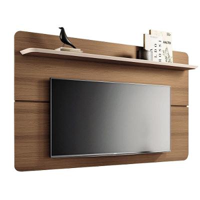 Painel Para Tv Suspenso 70 Pol 180cm Celine Castanho-off White