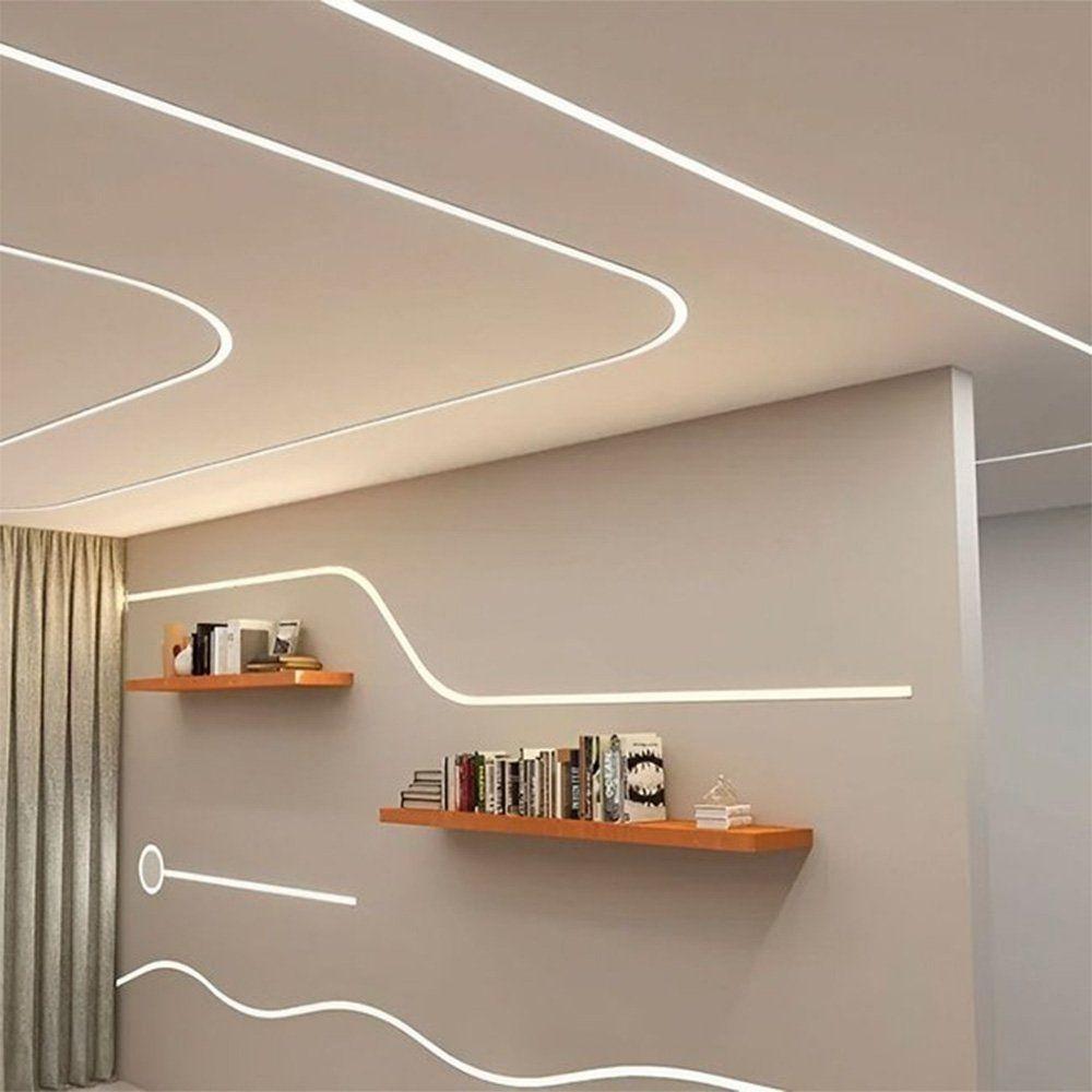 Perfil De Embutir Flexível Para Fita Led Nordecor 20mm Com 5 Metros Branco - 3