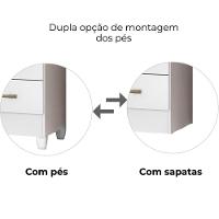 Guarda Roupa Solteiro Lima 3 Portas 182x82 Cm Branco Flex Moval Branco Flex