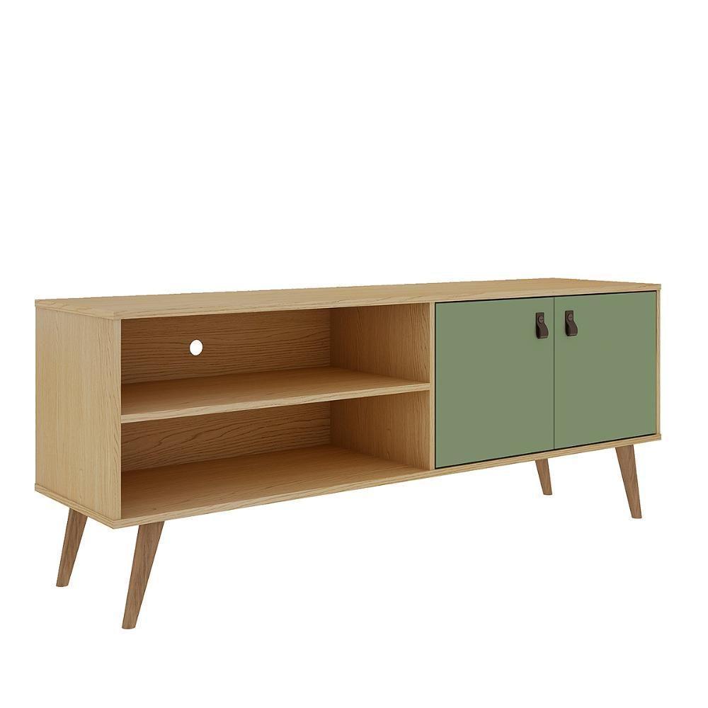 Rack Para Tv Genialflex 2 Portas 160 Cm Amber Savana Alecrim - 6