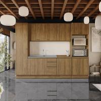 Cozinha Modulada Celeste Kappesberg 100% Mdf Nogueira 300cm - 1