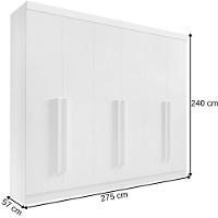 Guarda Roupa Da Vinci Plus Castanho Off White 6 Portas 6 Gavetas D?doro - 3