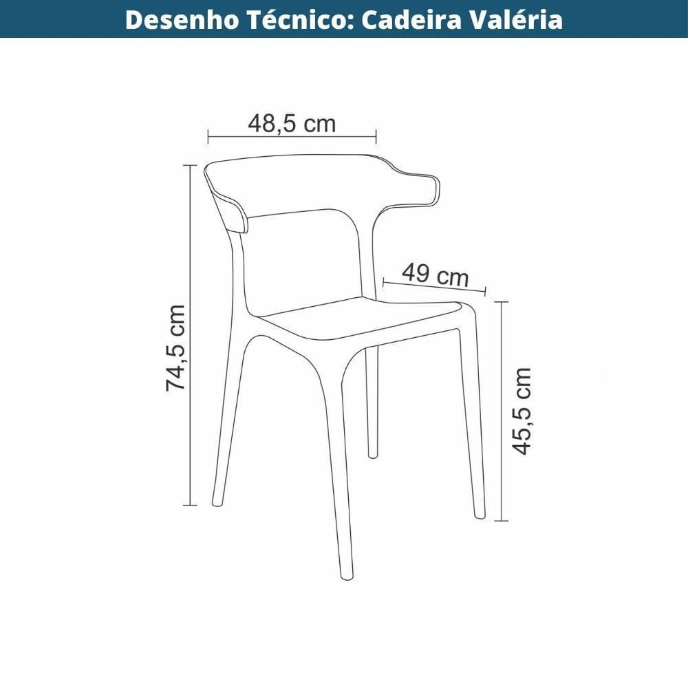 Kit 4 Cadeiras Valéria Rivatti 48,5cm Pp Verde Mata - 3