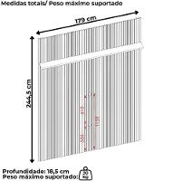 Painel Tv 65 Pol 245x179 Cm New Interlagos Off White Madetec Off White - 3