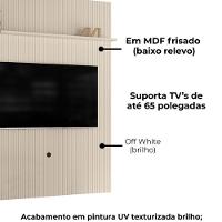 Painel Tv 65 Pol 245x179 Cm New Interlagos Off White Madetec Off White - 5
