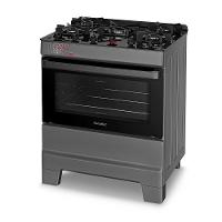 Fogão A Gás Mesa De Vidro Forno 84L Esmaltec Ideal Top Glass Titanium 5 Bocas Bivolt - 3