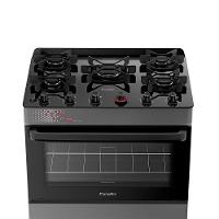 Fogão A Gás Mesa De Vidro Forno 84L Esmaltec Ideal Top Glass Titanium 5 Bocas Bivolt - 5