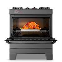 Fogão A Gás Mesa De Vidro Forno 84L Esmaltec Ideal Top Glass Titanium 5 Bocas Bivolt - 7