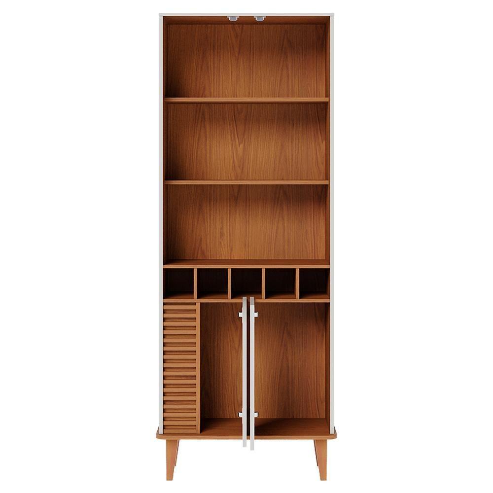 Cristaleira 4 Portas 183x70 Cm Jurere Off White Matte Freijo Colibri - 6