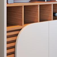 Cristaleira 4 Portas 183x70 Cm Jurere Off White Matte Freijo Colibri - 7