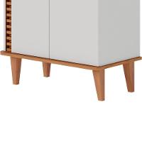 Cristaleira 4 Portas 183x70 Cm Jurere Off White Matte Freijo Colibri - 9