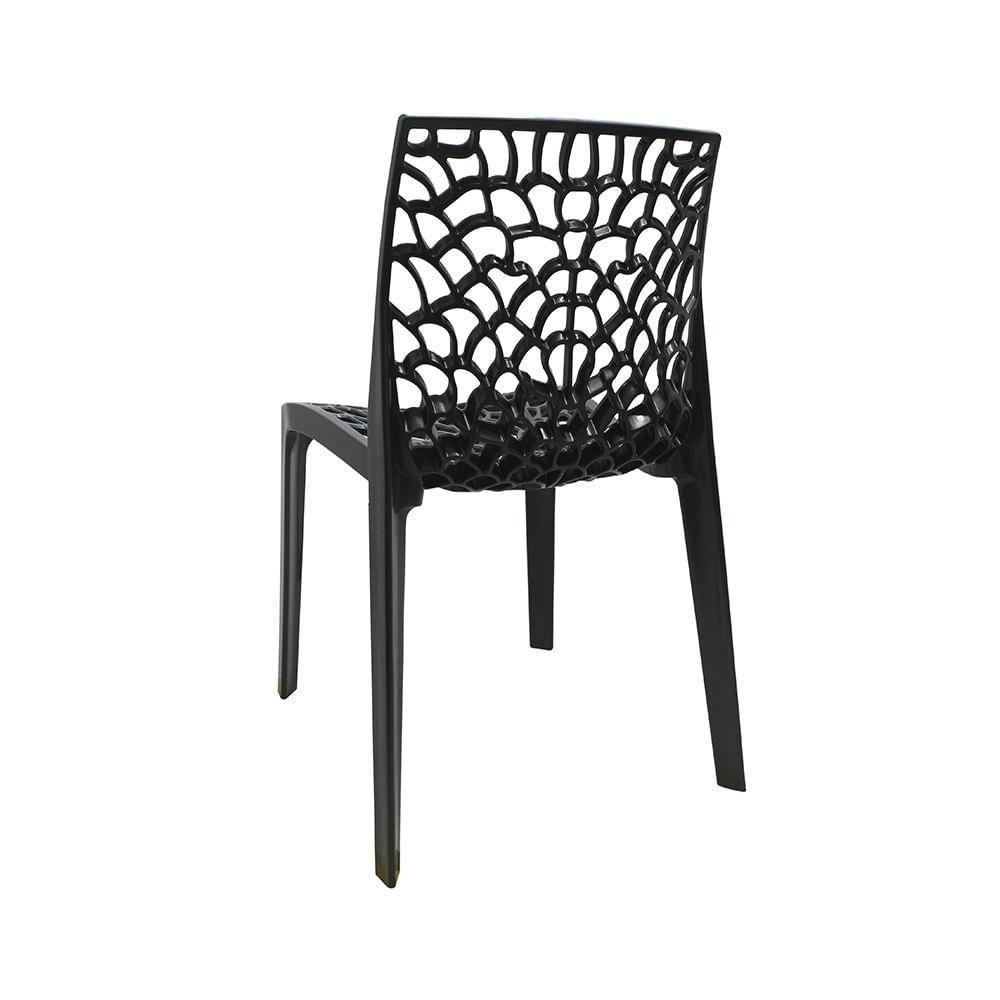 Kit 4 Cadeiras Gruv Rivatti 45cm Monobloco Pp Preto - 5