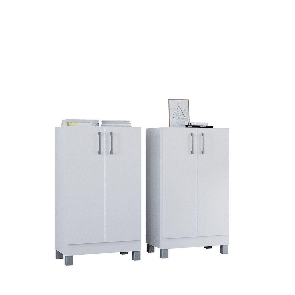 Multiuso Versati Para Armazenar 4 Portas Poquema Branco - 4