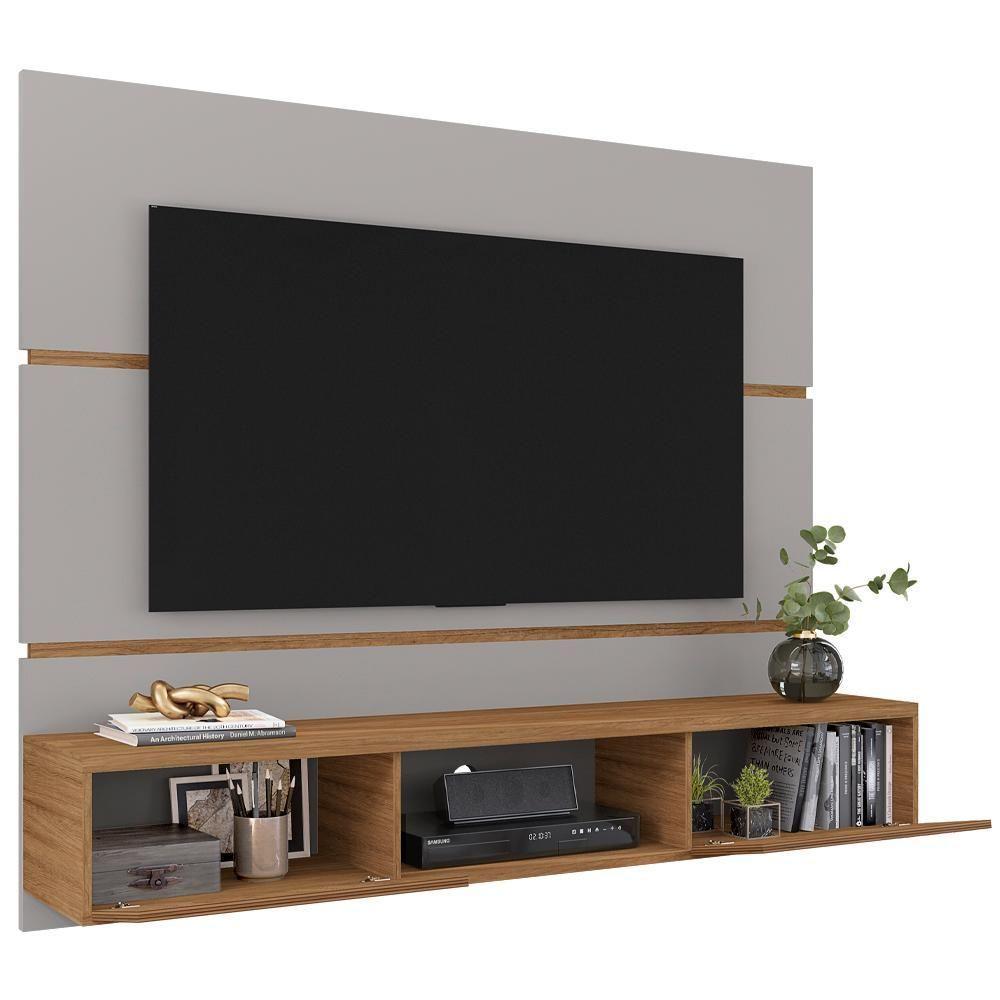 Painel Suspenso Tv 65 Pol 160 Cm Ambar Off White Cinamomo Bechara - 4