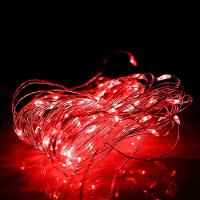 Pisca De Led Fio De Fada 20l 2 Metros A Bateria Natal Ano Novo Cores Vermelho - 1
