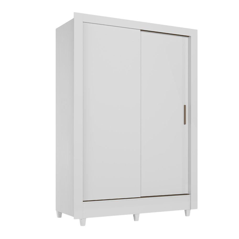 Guarda Roupas Solteiro Com 2 Portas De Correr 2 Gavetas Bélgica Andirá Branco - 1
