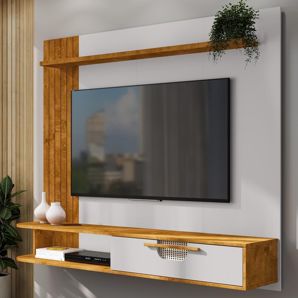 Painel Suspenso Tv 65 Pol 160 Cm Jeri Naturalle Off White Bechara - 2