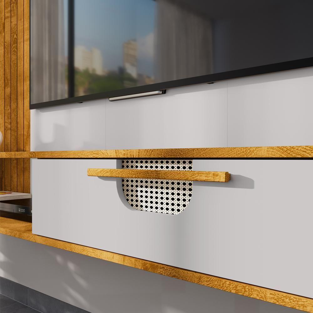 Painel Suspenso Tv 65 Pol 160 Cm Jeri Naturalle Off White Bechara - 4