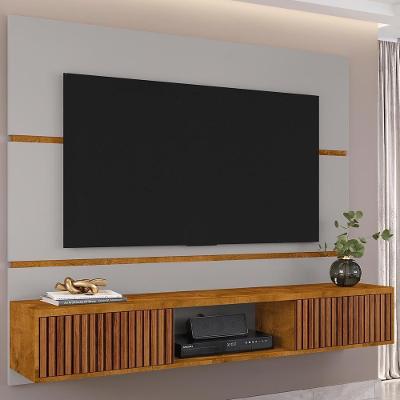 Painel Suspenso Tv 65 Pol 160 Cm Ambar Off White Naturalle Bechara