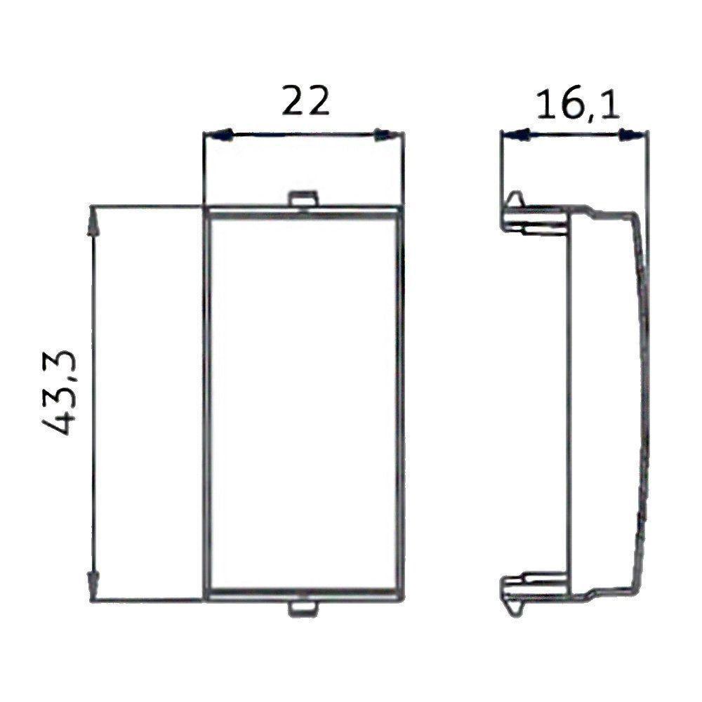 Módulo Cego Margirius Sleek 2 Unidades Branco - 2