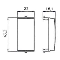 Módulo Cego Margirius Sleek 2 Unidades Branco - 2