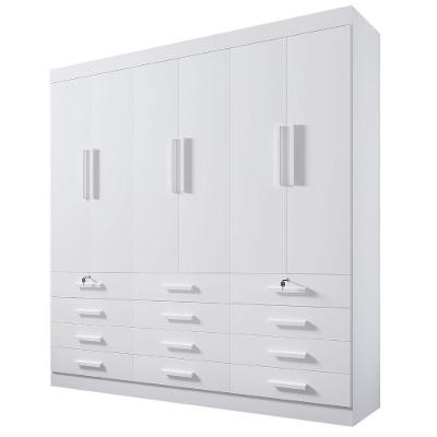 Guarda Roupa Mônaco Plus Branco 6 Portas 12 Gavetas D?doro