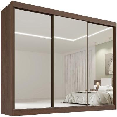 Guarda Roupa Dubai Castanho 3 Portas 6 Gavetas D?doro