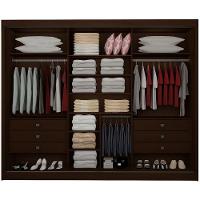 Guarda Roupa Dubai Castanho 3 Portas 6 Gavetas D?doro - 2