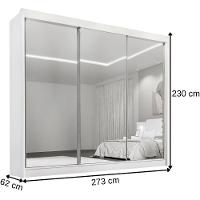 Guarda Roupa Dubai Castanho 3 Portas 6 Gavetas D?doro - 3