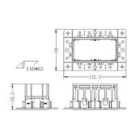 Moldura No-frame Nordecor 6681 Para 2 Módulos Tap Branco - 3