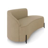 Sofá 3 Lugares Orgânico 180cm Pé Ferro Preto Morgan Suede Marrom R - 8