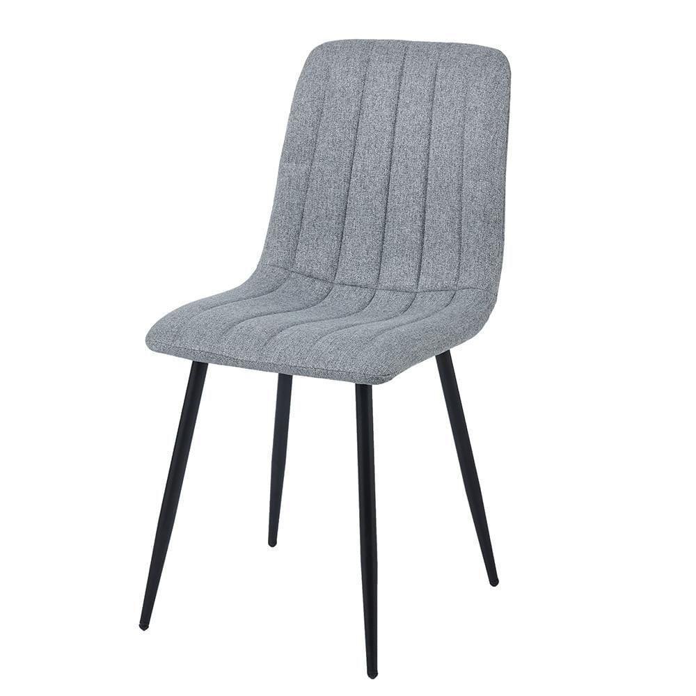 Kit 4 Cadeiras V1002 Rivatti 44cm Tecido Cinza-aço Preto - 2