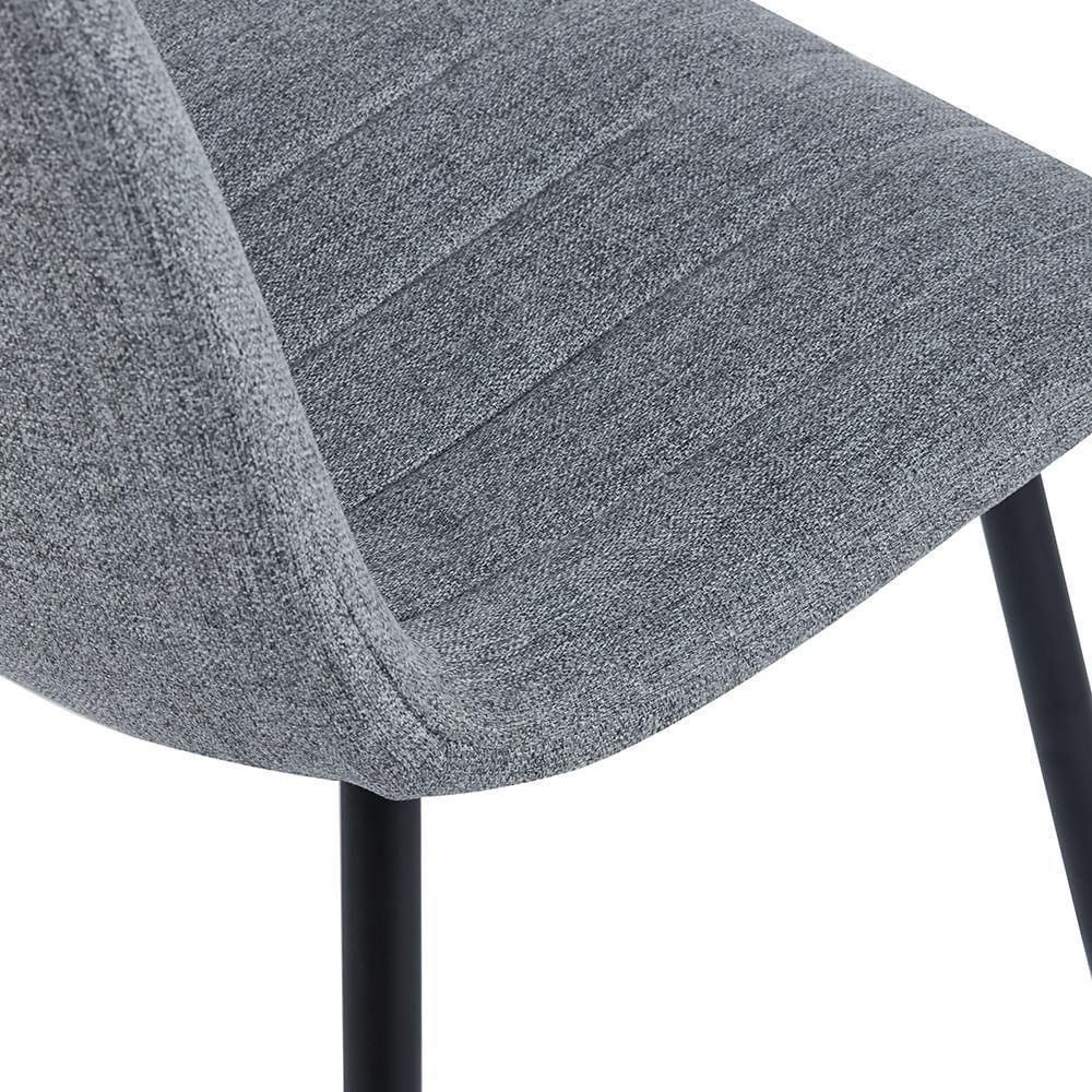 Kit 4 Cadeiras V1002 Rivatti 44cm Tecido Cinza-aço Preto - 6