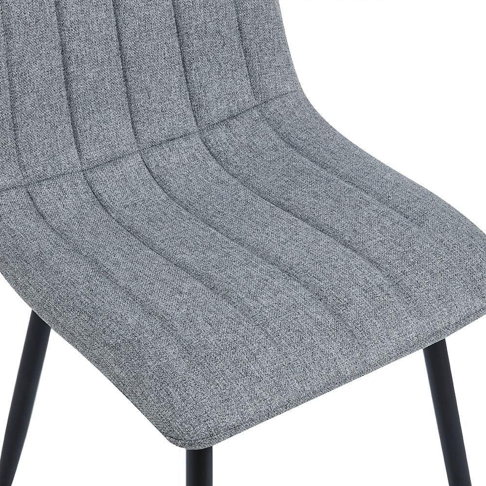 Kit 4 Cadeiras V1002 Rivatti 44cm Tecido Cinza-aço Preto - 7