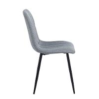 Kit 4 Cadeiras V1002 Rivatti 44cm Tecido Cinza-aço Preto