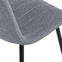 Kit 4 Cadeiras V1002 Rivatti 44cm Tecido Cinza-aço Preto - 6