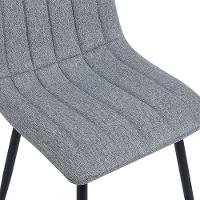 Kit 4 Cadeiras V1002 Rivatti 44cm Tecido Cinza-aço Preto - 7